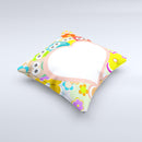 Cartoon Owls with Big Heart Ink-Fuzed Decorative Throw Pillow