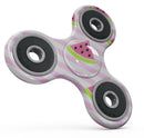 Cartoon Watermelon Over Stripes Full-Body Fidget Spinner Skin-Kit