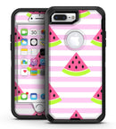 Cartoon Watermelon Over Stripes - iPhone 7 Plus/8 Plus OtterBox Case & Skin Kits