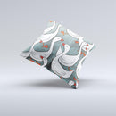 Cartoon White Geese Ink-Fuzed Decorative Throw Pillow
