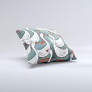 Cartoon White Geese Ink-Fuzed Decorative Throw Pillow