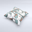 Cartoon White Geese Ink-Fuzed Decorative Throw Pillow
