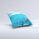 Cartoon Worm with Machine Gun Irony ink-Fuzed Decorative Throw Pillow