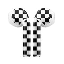 Checkerboard - Full Body Skin Decal Wrap Kit for the Wireless Bluetooth Apple Airpods Pro, AirPods Gen 1 or Gen 2 with Wireless Charging
