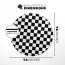 Checkerboard// WaterProof Rubber Foam Backed Anti-Slip Mouse Pad for Home Work Office or Gaming Computer Desk