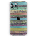 Chipped Pastel Paint on Wood 2 - Skin-Kit compatible with the Apple iPhone 13, 13 Pro Max, 13 Mini, 13 Pro, iPhone 12, iPhone 11 (All iPhones Available)