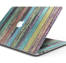 Chipped Pastel Paint on Wood - Skin Decal Wrap Kit Compatible with the Apple MacBook Pro, Pro with Touch Bar or Air (11", 12", 13", 15" & 16" - All Versions Available)