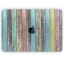 Chipped Pastel Paint on Wood - Skin Decal Wrap Kit Compatible with the Apple MacBook Pro, Pro with Touch Bar or Air (11", 12", 13", 15" & 16" - All Versions Available)