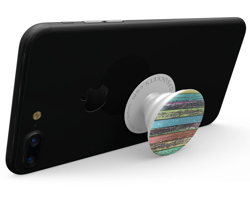 Chipped Pastel Paint on Wood - Skin Kit for PopSockets and other Smartphone Extendable Grips & Stands