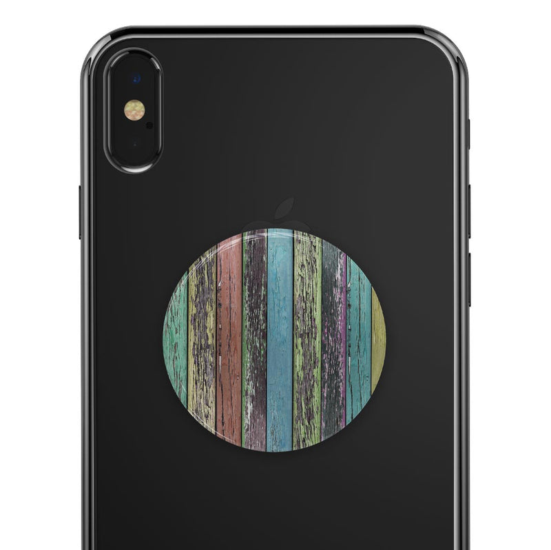 Chipped Pastel Paint on Wood - Skin Kit for PopSockets and other Smartphone Extendable Grips & Stands