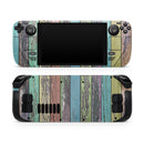 Chipped Pastel Paint on Wood // Full Body Skin Decal Wrap Kit for the Steam Deck handheld gaming computer