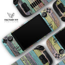Chipped Pastel Paint on Wood // Full Body Skin Decal Wrap Kit for the Steam Deck handheld gaming computer