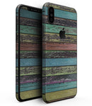 Chipped Pastel Paint on Wood - iPhone XS MAX, XS/X, 8/8+, 7/7+, 5/5S/SE Skin-Kit (All iPhones Available)