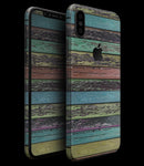 Chipped Pastel Paint on Wood - iPhone XS MAX, XS/X, 8/8+, 7/7+, 5/5S/SE Skin-Kit (All iPhones Available)