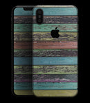 Chipped Pastel Paint on Wood - iPhone XS MAX, XS/X, 8/8+, 7/7+, 5/5S/SE Skin-Kit (All iPhones Available)