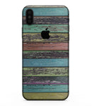 Chipped Pastel Paint on Wood - iPhone XS MAX, XS/X, 8/8+, 7/7+, 5/5S/SE Skin-Kit (All iPhones Available)
