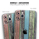Chipped Pastel Paint on Wood  - Protective Skin Wrap & Decal – Compatible with iPhone SE to iPhone 17 Pro Max (All Models)