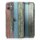 Chipped Pastel Paint on Wood  - Protective Skin Wrap & Decal – Compatible with iPhone SE to iPhone 17 Pro Max (All Models)