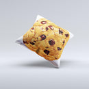 Chocolate Chip Cookie Ink-Fuzed Decorative Throw Pillow