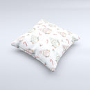 Christmas Suited Fat Penguins ink-Fuzed Decorative Throw Pillow