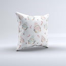 Christmas Suited Fat Penguins ink-Fuzed Decorative Throw Pillow