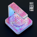 Circle Mandala Pink V53 UV Germicidal Sanitizing Sterilizing Wireless Smart Phone Screen Cleaner + Charging Station