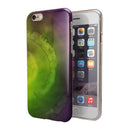 Circled Dark Absorbed Watercolor Texture iPhone 6/6s or 6/6s Plus 2-Piece Hybrid INK-Fuzed Case