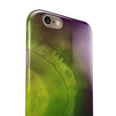 Circled Dark Absorbed Watercolor Texture iPhone 6/6s or 6/6s Plus 2-Piece Hybrid INK-Fuzed Case