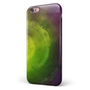 Circled Dark Absorbed Watercolor Texture iPhone 6/6s or 6/6s Plus 2-Piece Hybrid INK-Fuzed Case