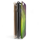 Circled Dark Absorbed Watercolor Texture iPhone 6/6s or 6/6s Plus 2-Piece Hybrid INK-Fuzed Case