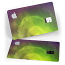 Circled Dark Absorbed Watercolor Texture - Premium Protective Decal Skin-Kit for the Apple Credit Card