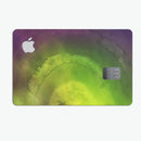 Circled Dark Absorbed Watercolor Texture - Premium Protective Decal Skin-Kit for the Apple Credit Card