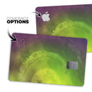 Circled Dark Absorbed Watercolor Texture - Premium Protective Decal Skin-Kit for the Apple Credit Card