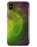 Circled Dark Absorbed Watercolor Texture - iPhone X Clipit Case