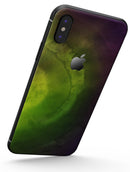 Circled Dark Absorbed Watercolor Texture - iPhone X Skin-Kit