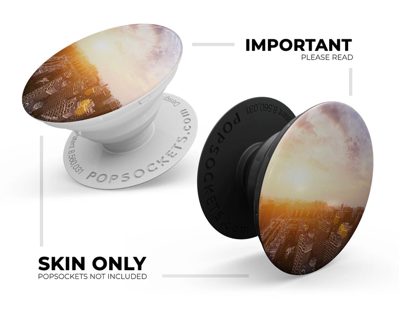 Cityscape at Sunset - Skin Kit for PopSockets and other Smartphone Extendable Grips & Stands
