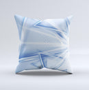 Clear Blue HD Triangles ink-Fuzed Decorative Throw Pillow