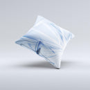 Clear Blue HD Triangles ink-Fuzed Decorative Throw Pillow