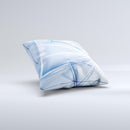 Clear Blue HD Triangles ink-Fuzed Decorative Throw Pillow