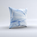 Clear Blue HD Triangles ink-Fuzed Decorative Throw Pillow