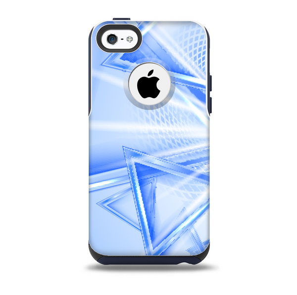 Clear Blue HD Triangles Skin for the iPhone 5c OtterBox Commuter Case