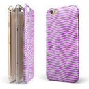 Clouded Purple Grunge Over White Chevron iPhone 6/6s or 6/6s Plus 2-Piece Hybrid INK-Fuzed Case