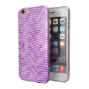 Clouded Purple Grunge Over White Chevron iPhone 6/6s or 6/6s Plus 2-Piece Hybrid INK-Fuzed Case