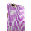 Clouded Purple Grunge Over White Chevron iPhone 6/6s or 6/6s Plus 2-Piece Hybrid INK-Fuzed Case