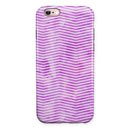 Clouded Purple Grunge Over White Chevron iPhone 6/6s or 6/6s Plus 2-Piece Hybrid INK-Fuzed Case