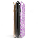 Clouded Purple Grunge Over White Chevron iPhone 6/6s or 6/6s Plus 2-Piece Hybrid INK-Fuzed Case