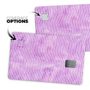 Clouded Purple Grunge Over White Chevron - Premium Protective Decal Skin-Kit for the Apple Credit Card