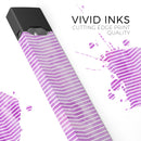 Clouded Purple Grunge Over White Chevron - Premium Decal Protective Skin-Wrap Sticker compatible with the Juul Labs vaping device