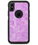 Clouded Purple Grunge Over White Chevron - iPhone X OtterBox Case & Skin Kits