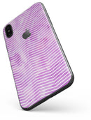 Clouded Purple Grunge Over White Chevron - iPhone X Skin-Kit